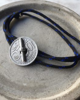 Bracelet Double Tour Noir et Bleu