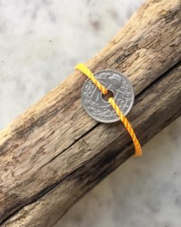 Bracelet Marinière Jeune et Orange LE DERNIER SOU