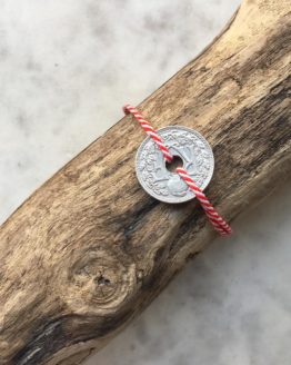 Bracelet Marinière Rouge et Blanc LE DERNIER SOU