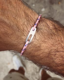 Bracelet Le Dernier Sou Argent 925 Rose Et Bleu