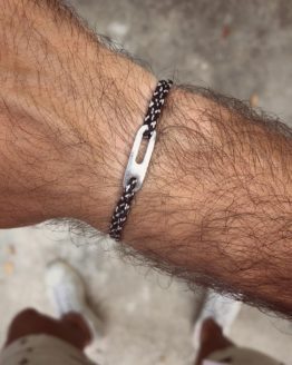 Bracelet Le Dernier Sou Argent 925 noir et blanc