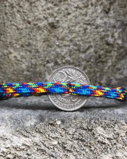 Bracelet Paracorde Large Le Dernier Sou Bleu Fluo